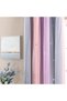 Pink and Grey Rainbow Curtains Blackout for Bedroom 1 Panel - 2