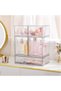 Stackable Storage Drawers, Small Clear Stackable Plastic Organizer Bins, Acrylic Bathroom Makeup Org - 7