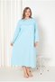 100% Cotton Transitional Fabric Long-Sleeved Plus-Size Maternity Nightgown 521