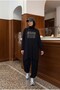 Women's Black Stretch Fabric Tunic with Stone-Embellished Design, 90 cm, Stretchy Cotton Jersey Tunic CODE: JS26PENYETNK-M - 4