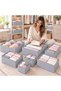 12Pack Drawer Organizer Bins for Clothes, Grey - 8