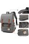 Vintage Laptop Backpack,Unisex USB Charging Port Daypack - 4