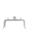 Painted Metal Bag with Bow, 15 cm - Gray - 2