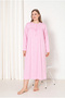 100% Cotton Transitional Fabric Long-Sleeved Plus-Size Maternity Nightgown 521 - 2
