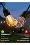 أضواء LED خارجية بطول 30.6 متر تعمل بالكهرباء، تحتوي على 30+2 مصباح S14 بقوة 2 واط - 8