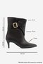 LOXLEY Brown Leather Buckled Women's Heeled Boots - 4