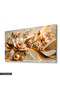 White Elegant Flower in a Gold Vase, Single-Piece Unlit Canvas - Canvas Painting - 2