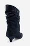 ROYDEN Navy Suede Genuine Leather Gored Women's Low-Heeled Boots - 7
