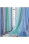 Blue Green Grey Rainbow Curtains Boys for Bedroom 1 Panel - 5