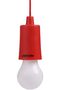 Light Bulb with 1m Pull Cord - Red LED Hanging Lamp - 2