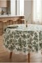 Green Round Tablecloth—Stain Resistant, Waterproof—Kitchen, Living Room, Balcony, Garden, Dining Table Cover—Stylish Table Setting - 5