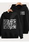 Cardigan - Black Printed Winter Oversized Hooded Zippered Pocketed Cardigan Unisex Clothing