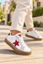 Unisex Rubber Sole, Lace-Up Casual Sneakers for Girls and Boys with Star Details - 6