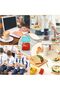 2 Pack Small Silicone Snack Containers with Lids, Leak Proof Salad Dressing Containers, Lunch Box Ac - 7