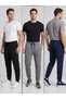 3 PAIRS OF CASUAL PANTS WITH ELASTIC WAISTBAND, TWO-PLY JERSEY RIBBED Cuffs, AND ZIPPERED POCKETS—COMFORTABLE FOR EVERYDAY WEAR...