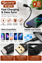 SF 0073 USB-A to USB-C Data Cable, 4A Charging, 2m - 3