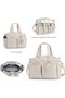 Diaper Bag Tote with Pacifier Case&Changing Station Upgrade Multi-Function Messenger Weekender Bag B - 8