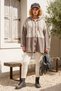 Italian Taupe Color Hooded Long-Sleeve Zippered Pocket Knit Jacket 75 75 - 4