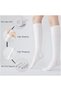 3 pairs Women Knee High Socks,Cotton Solid Lightweight Stocking - 2