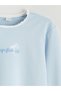 Two Mt Shop Quality Lcw Kids Blue Oval Collar Printed Girls' T-Shirt - 2