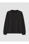 TWO MT SHOP QUALITY LCW EVERYDAY Black Oversized Soft-Touch Women's Sweatshirt - 5