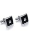 Men's Shirt Square Cufflinks (Black)