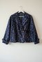 Italian Navy Blue Jacket with Collar and Pockets, Elasticated Jacquard Woven Velvet Top and Bottom Set (Sizes 64-94, 64-70) - 2