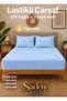 BABY BLUE ELASTIC Bed Sheet + Pillowcase Set, Cotton Ranforce Fabric