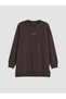 Two Mt Shop Quality Lcw Modest Brown 3 Thread Threaded Embroidery Comfortable & Relax Women's Sweatshirt t - 5