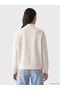 TWO MT SHOP QUALITY LCW EVERYDAY Ecru Striped Soft Touch Women's Sweatshirt - 4