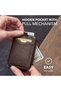 NOTTING HILL Slim Leather Zip Around Wallet, RFID (Brown) - 2