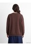 TWO MT SHOP QUALITY Brown Oversized Women's Thick Sweatshirt - 4