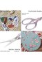 Sewing Embroidery Scissors - 3.6 Inch Stainless Steel Sharp Shears For DIY Tools, Needlework, Office - 6