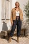 Italian-Style Black-Pocketed, Belted, Elasticated Hem, Wide-Leg Jacquard Woven Pant 94 70 - 6
