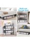 4 Pcs Under Bed Storage Containers with Handles, 90 L Large Underbed Storage Box with Clear Window, - 6