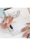 8 Pieces Maths Set Geometry Set, Ruler Set School Supplies Drawing Compass Protractor Set with Shatt - 5