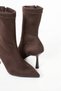 Women's Suede Zip-Up Boots with Stiletto Heels—Elegant and Stylish Design - 4