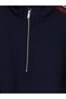 Two Mt Shop Quality Lcw Everyday Navy Blue Diver Fabric Plain Loose & Baggy Women's Sweatshirt Tunic - 6