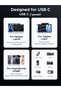 كابل USB C بقوة 240 واط، طول 1 متر، USB4 الجيل الثالث، سرعة نقل 40 جيجابت في الثانية، مخرج فيديو 8K - 8