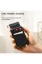 محفظة جلدية أنيقة بتصميم بوب أب للرجال مع حامل بطاقات نحيف وحماية من تقنية RFID باللون الأسود - 2