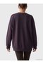 Two Mt Shop Quality Koor Sport Plum Diver Fabric Plain Oversize Women's Sweatshirt - 4