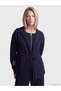 TWO MT SHOP QUALITY Natuvera Navy Blue Interlock Plain Comfort & Relax Women's Zipper Sweatshirt