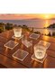 Set of 6 Premium Clear Coasters, 9x9, 5mm Acrylic, Square - 2