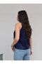 Degaje Collar Sleeveless Satin Blouse - 5