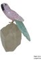 Latas Natural Hand Carved Rose Quartz With Green jade Bird in Crystal Raw Stone Base | for Home Decoration Gift 05 - 2
