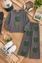 Charcoal Grey Boys' "Peeper" Printed Patterned 2-Piece Top and Bottom Set with Pants 25094