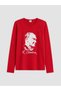 LCW Kids Girls' T-Shirt with Red Atatürk Print, Featuring the ALITA CITY Touch - 2