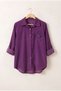 Italian Burgundy Shirt Collar, Wide-Leg, Slim-Fit Corduroy Woven Top and Bottom Set 77-102 70-68 - 2