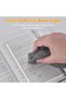 Book Light, Rechargeable Clear Led Flat Reading Light with 3 Colors and Timer, Dimmable Panel Lamp, - 2