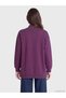 TWO MT SHOP QUALITY LCW Modest Purple 3-Ply Brushed Inside Printed Loose & Oversized Women's Sweatshirt Tunic - 4